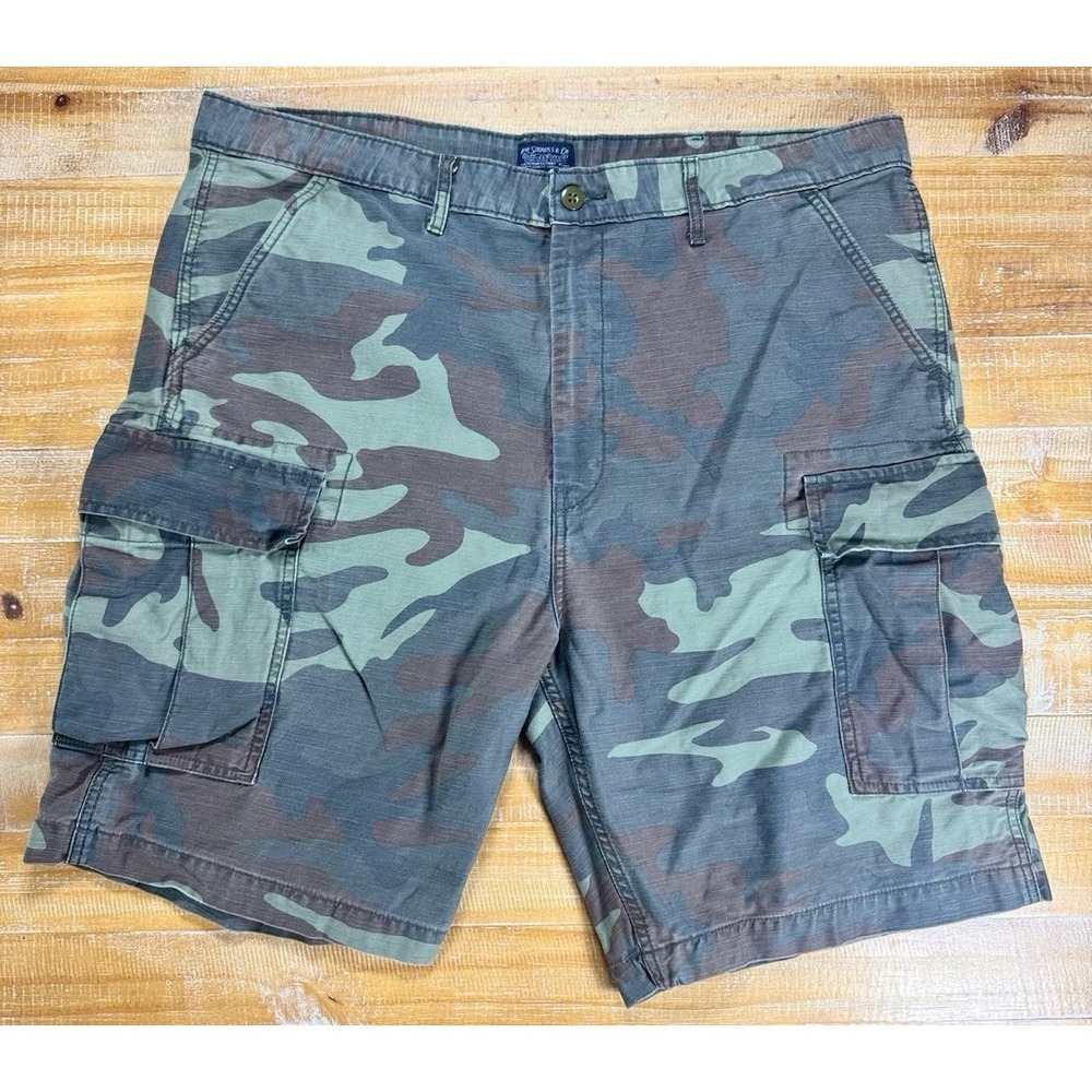 Levis Camo Cargo Shorts Mens 40 Military Snap Pockets Utility Outdoors B3